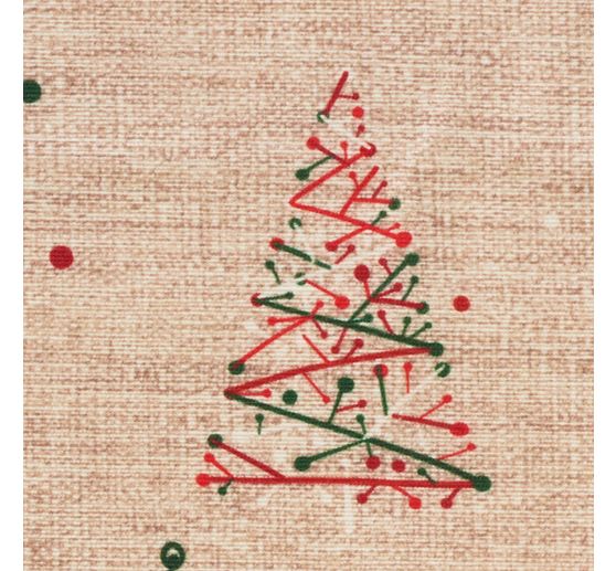 Katoenen stof "Kerstbomen", acryl gecoat