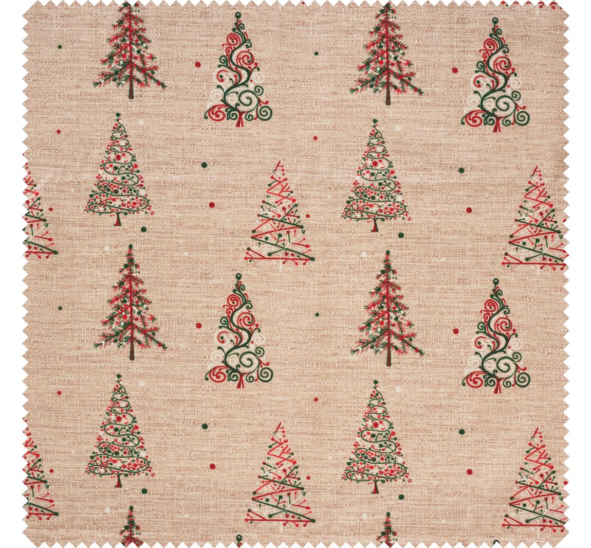 Katoenen stof "Kerstbomen", acryl gecoat