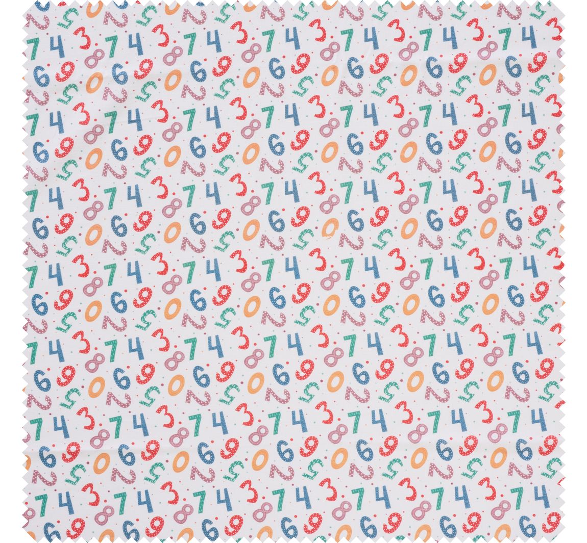 Katoenen stof "Numbers"