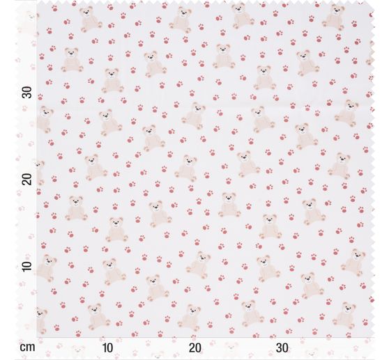 Cotton fabric "Teddy and paws"