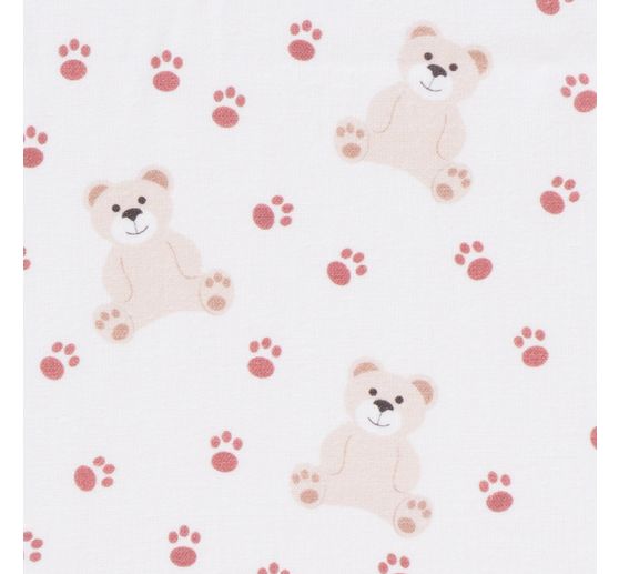 Cotton fabric "Teddy and paws"