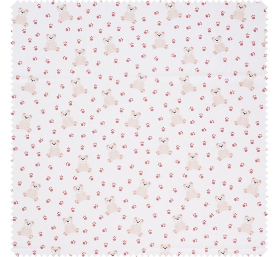 Cotton fabric "Teddy and paws"