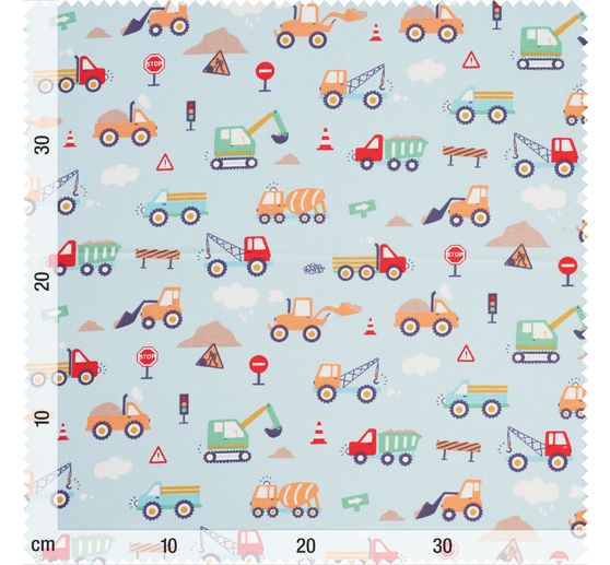 Cotton fabric "Construction vehicles"