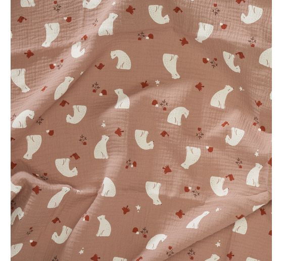 Musselein cotton fabric "Polar bear"