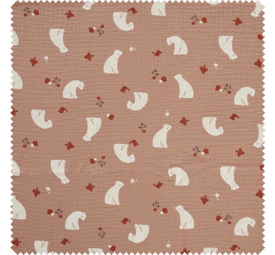 Musselein cotton fabric "Polar bear"
