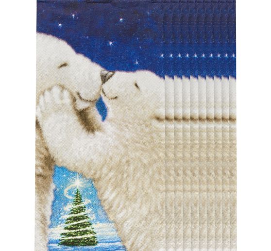 Papieren zakdoekjes "Polar Bear Kiss"