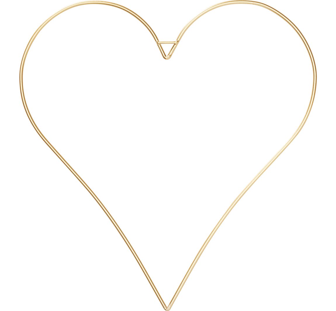 Metalen ring "Hart", gouden