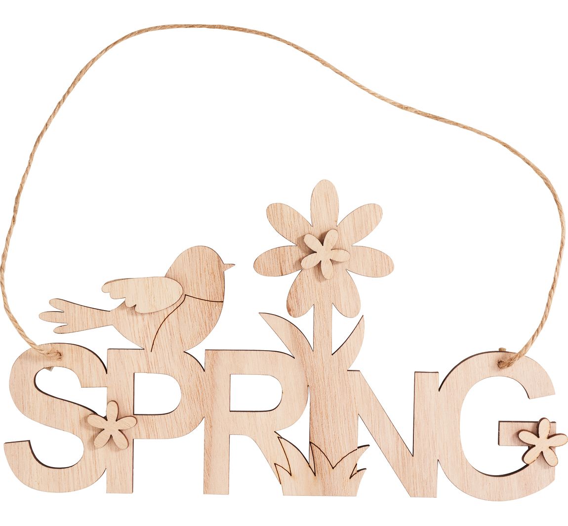 VBS Houten letters/hanger "Spring"