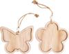 VBS Decoratieve hanger met kader "Bloem en vlinder", set van 2