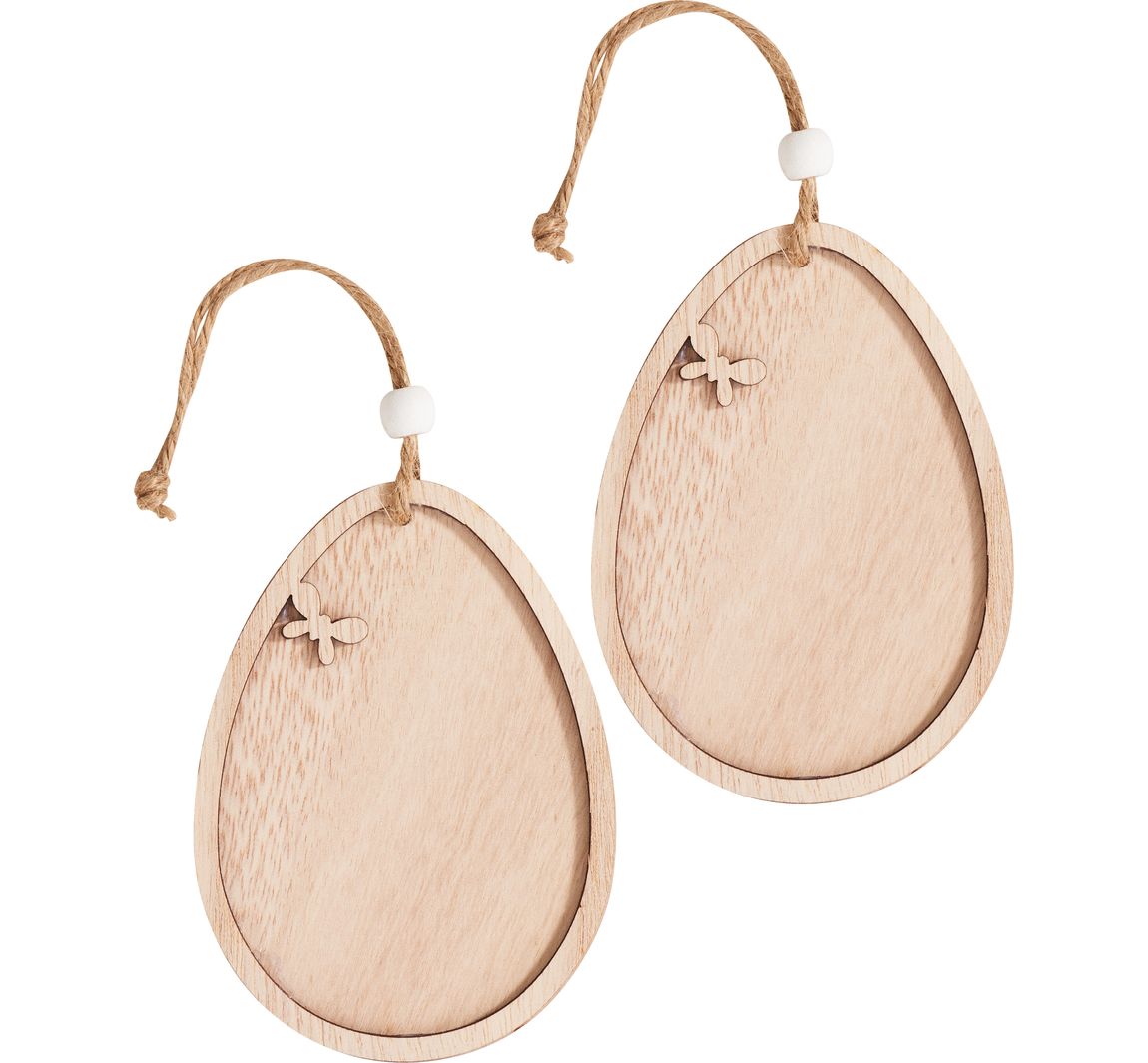 VBS Decoratieve hanger met kader "Eieren", set van 2