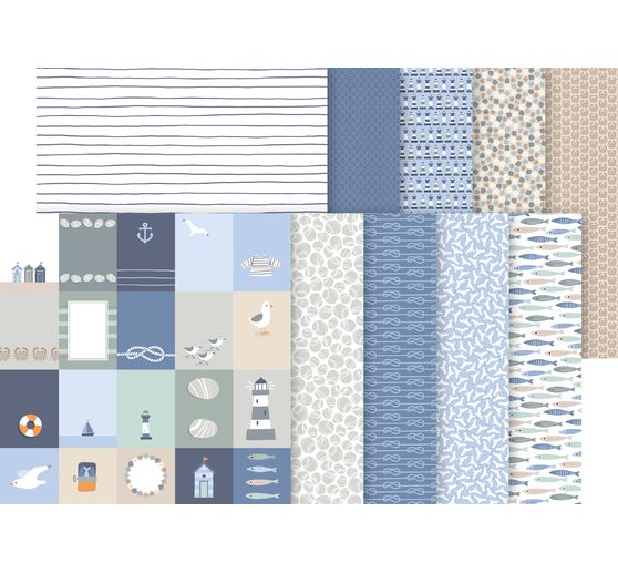 Paper set "Mar&eacute;e Haute"