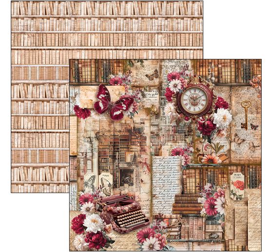 Scrapbook paper "Book Lovers"