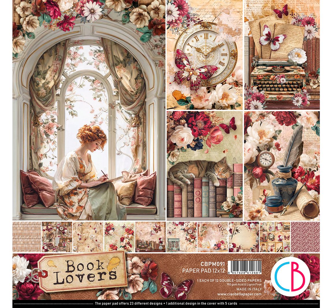Scrapbookpapier "Book Lovers"