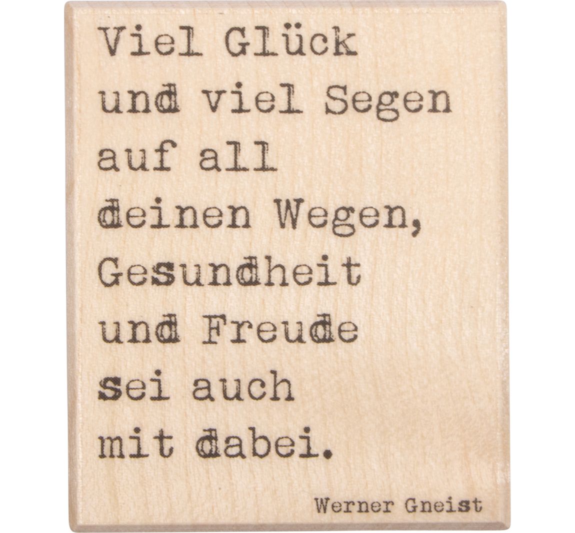 BUTTERER stempel "Viel Glück und viel Segen"