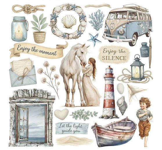 Rub On assortment "Silent Sea"