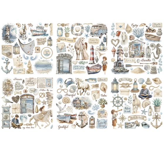 Rub On assortment "Silent Sea"