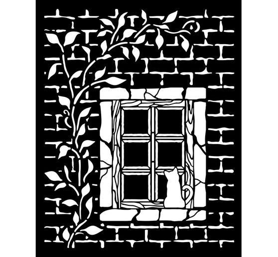 Stencil "Herbarium Silvae - Country Window"