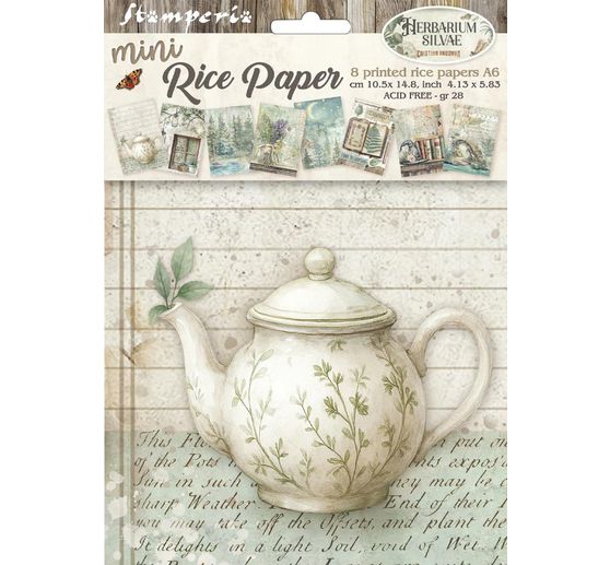 Motief strozijde assortiment "Herbarium Silvae", set van 8