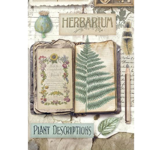 Motief strozijde assortiment "Herbarium Silvae", set van 8