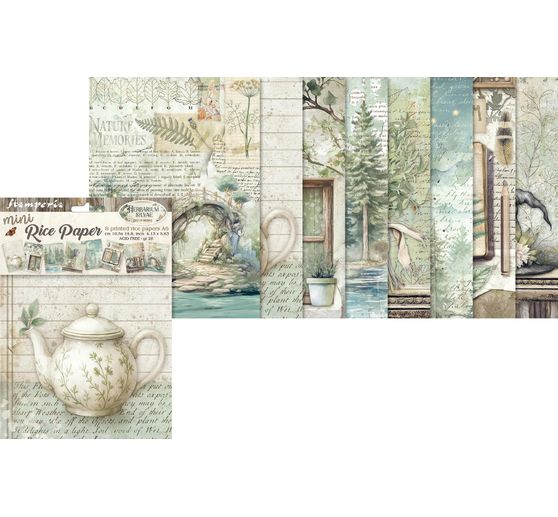 Motief strozijde assortiment "Herbarium Silvae", set van 8