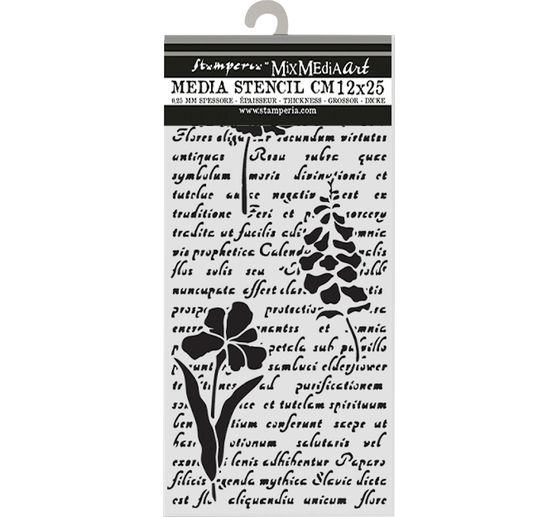 Sjabloon "Herbarium Silvae - Letter With Flowers"