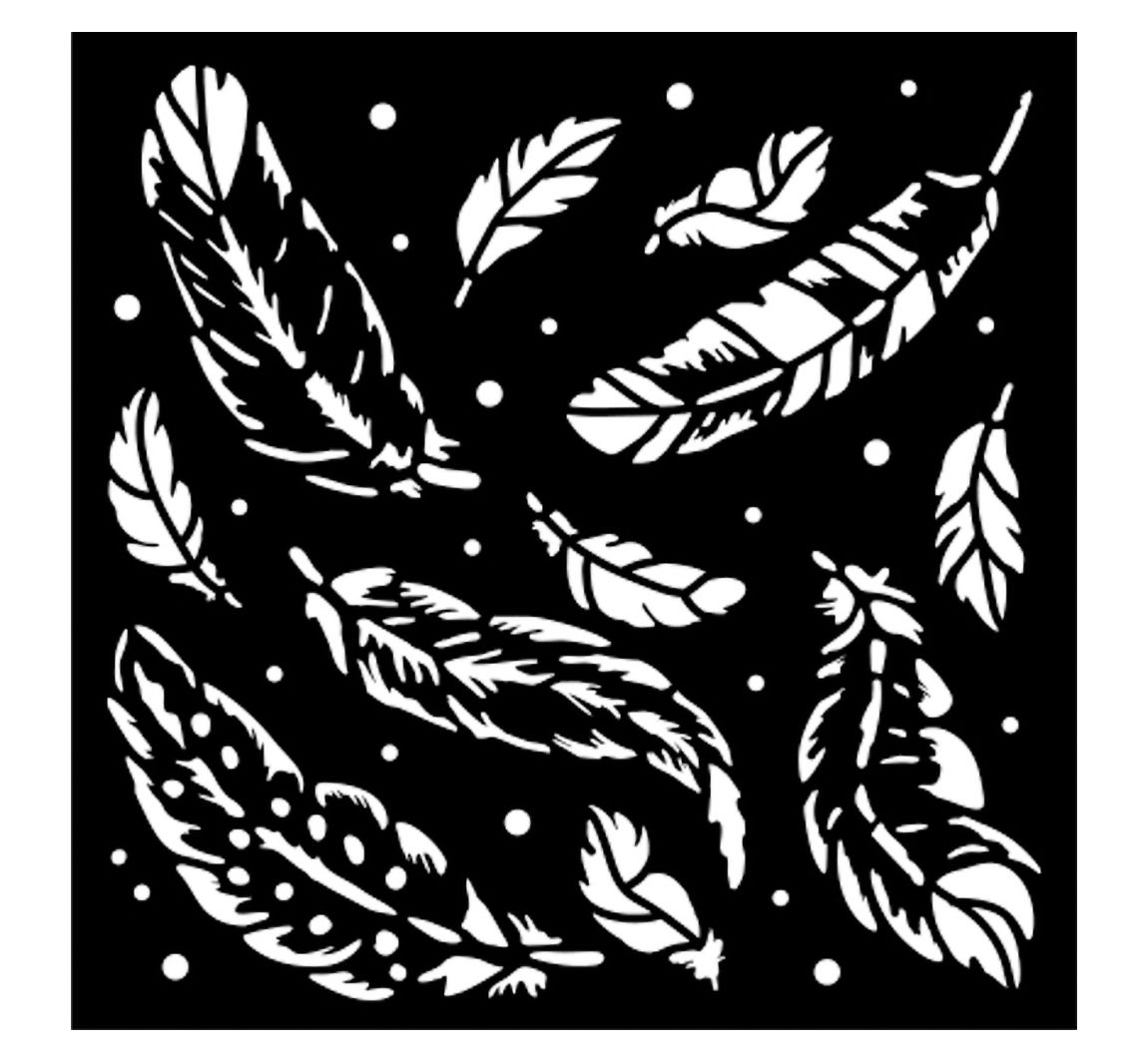 Sjabloon "Herbarium Silvae - Feather Pattern"
