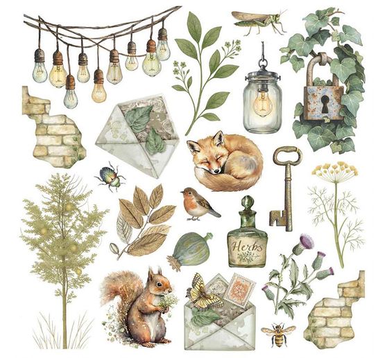 Rub On assortiment "Herbarium Silvae"