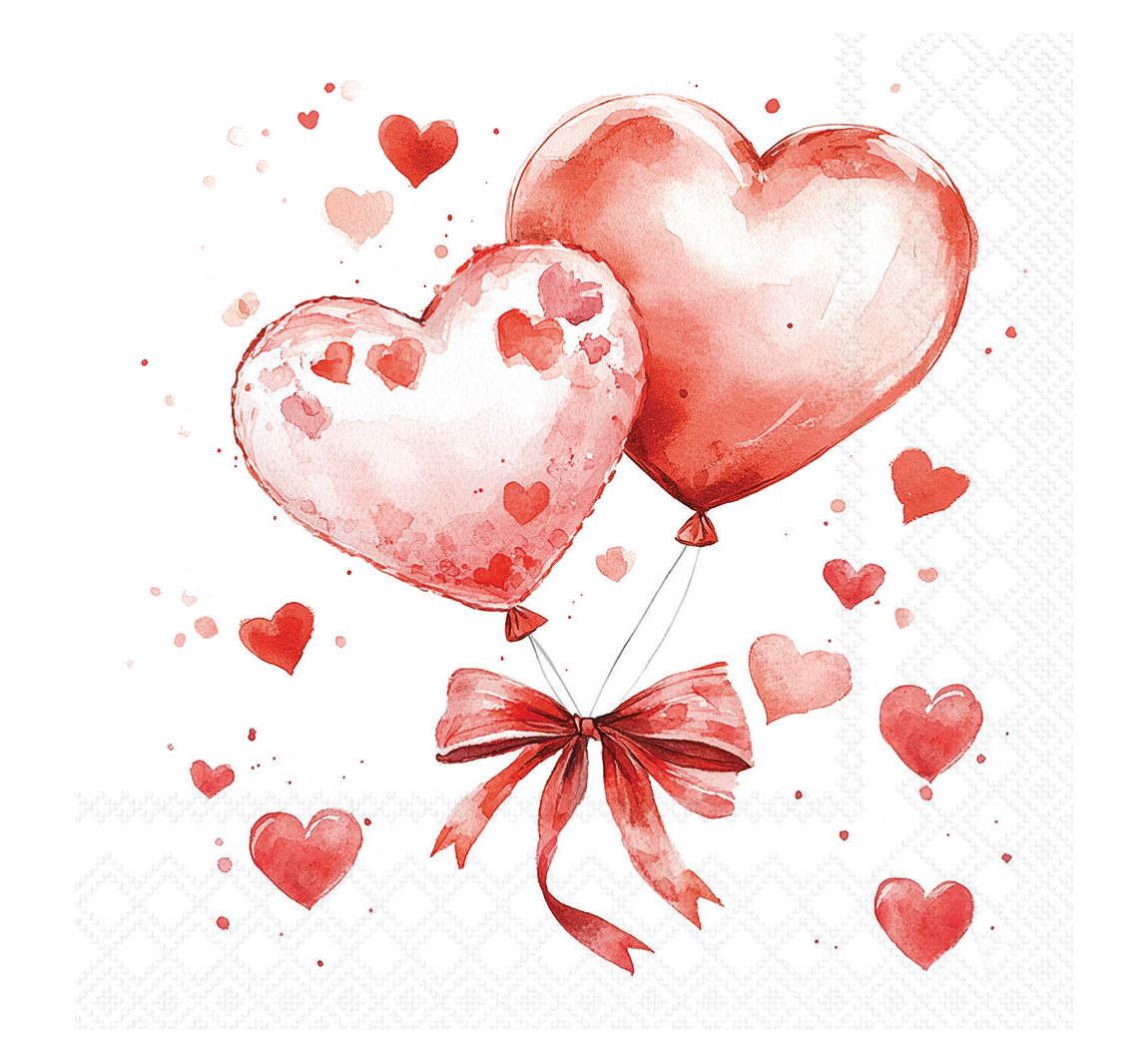 Servet "Balloon Hearts"