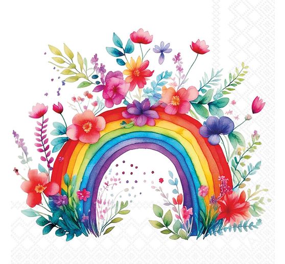 Servet Serviette "Rainbow with Flowers"