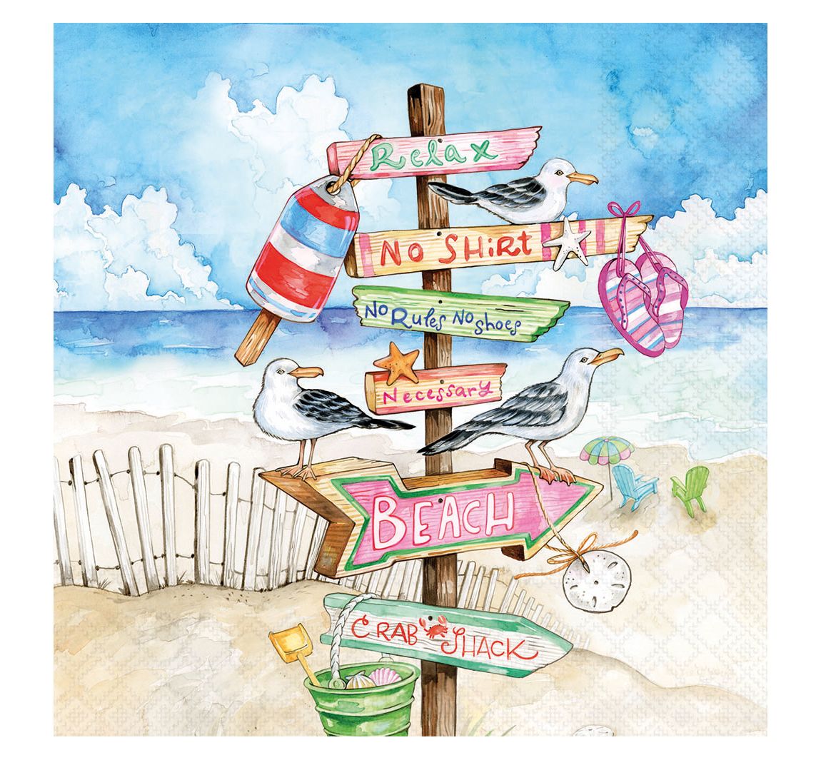 Servet "Seaside Signs"