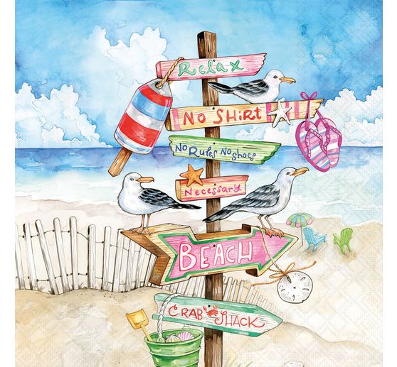 Napkin "Seaside Signs"