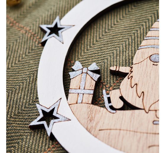 VBS Houten decoratieve hanger "Kabouter", set van 2