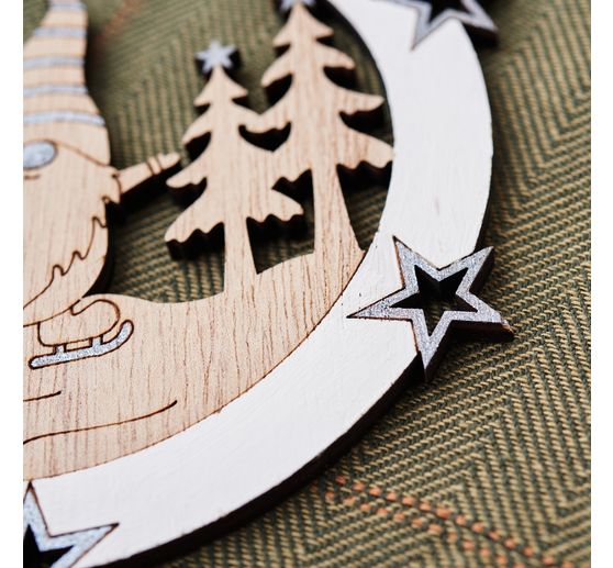 VBS Houten decoratieve hanger "Kabouter", set van 2