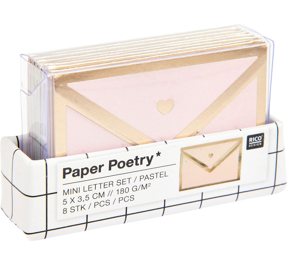 Mini brieven pastel