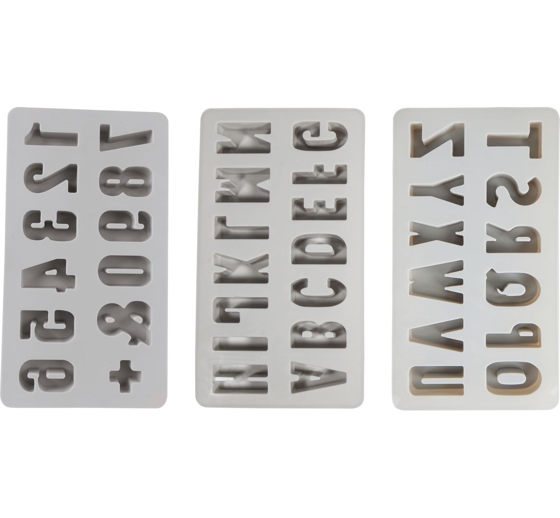 Siliconen gietvorm "ABC & 0-9"