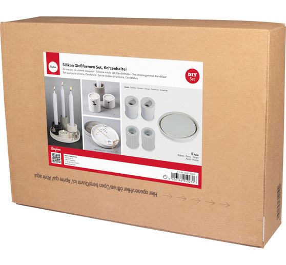 Siliconen gietvorm "Kandelaar met onderzetter"