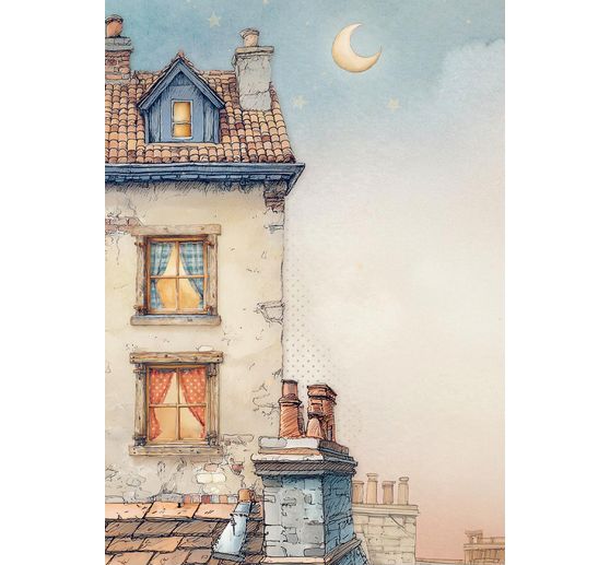 Motif straw silk backgrounds "Family", set of 8