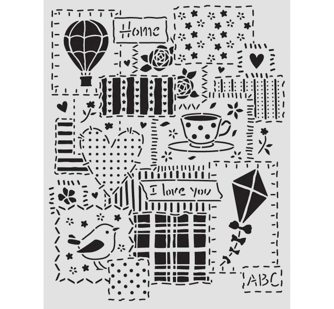 Sjabloon "Family - Patchwork"