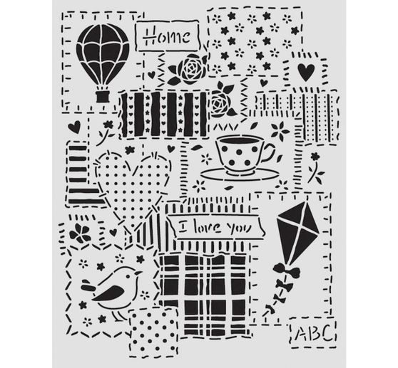 Sjabloon "Family - Patchwork"