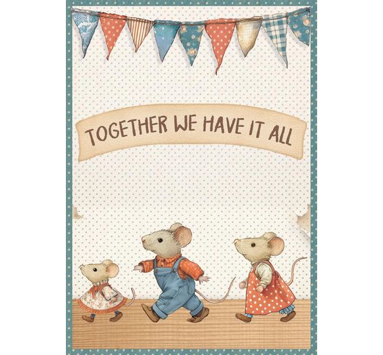 Motief strozijde assortiment "Family", set van 8