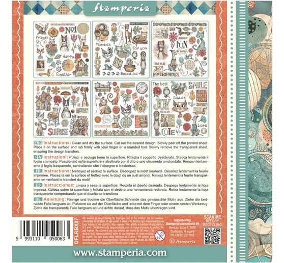 Rub On assortment "Furry Friends"