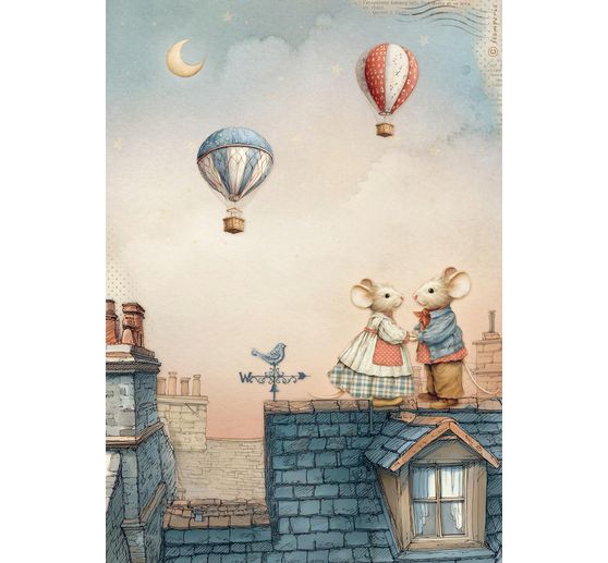 Motif straw silk assortment "Family", set of 6