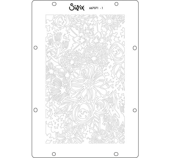 Sizzix Stencil Set "Botanicals", 4 pieces