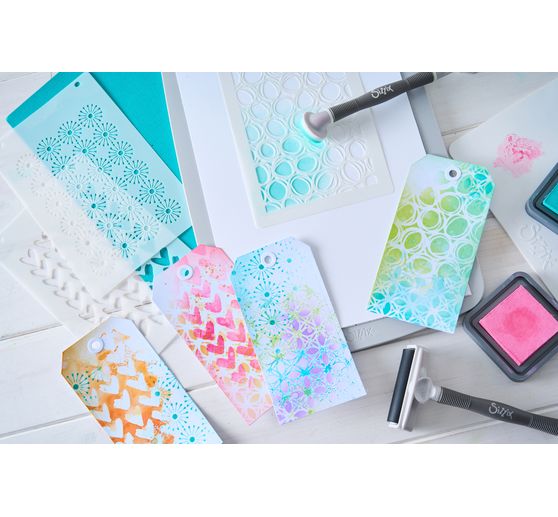 Sizzix Stencil Set "Backgrounds", 4 pieces