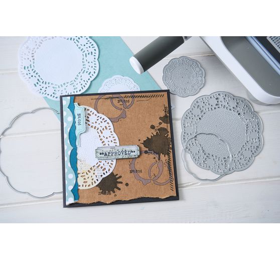 Sizzix Framelits Ponssjabloon en Clear Stamps "Tag It by 49 & Market"