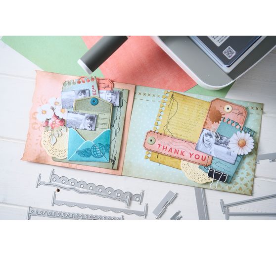 Sizzix Framelits Ponssjabloon en Clear Stamps "Tag It by 49 & Market"