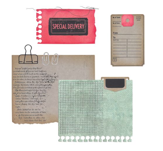 Sizzix Framelits Ponssjabloon en Clear Stamps "Creative Combos by 49 & Market"