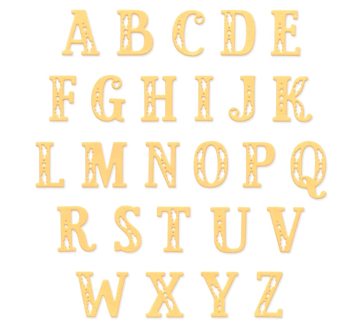 Sizzix Thinlits Ponssjabloon "Folk Alphabet"