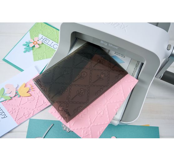 Sizzix Multi-Level Embossing template "Framed Florals"