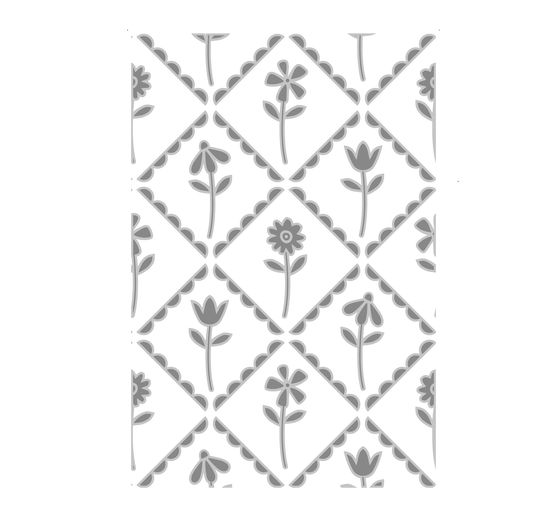 Sizzix Multi-Level Embossing template "Framed Florals"